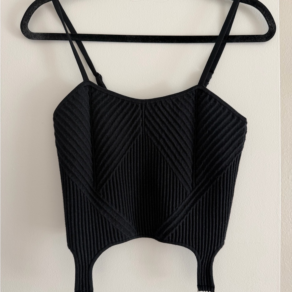 Alo Yoga Denim Knit Garter Tank